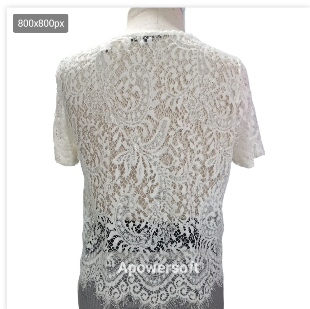 Ambiance white lace top size M 🌟 - Picture 2 of 3